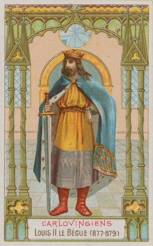 Louis II, rei carolíngio da França de 877-879 de French School