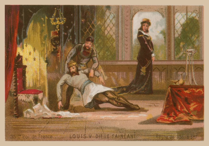 Louis V da França, conhecido como Louis the Indolent (c 967-987) de French School