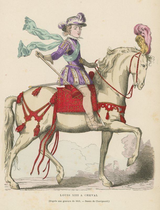 Luís XIII da França a cavalo de French School