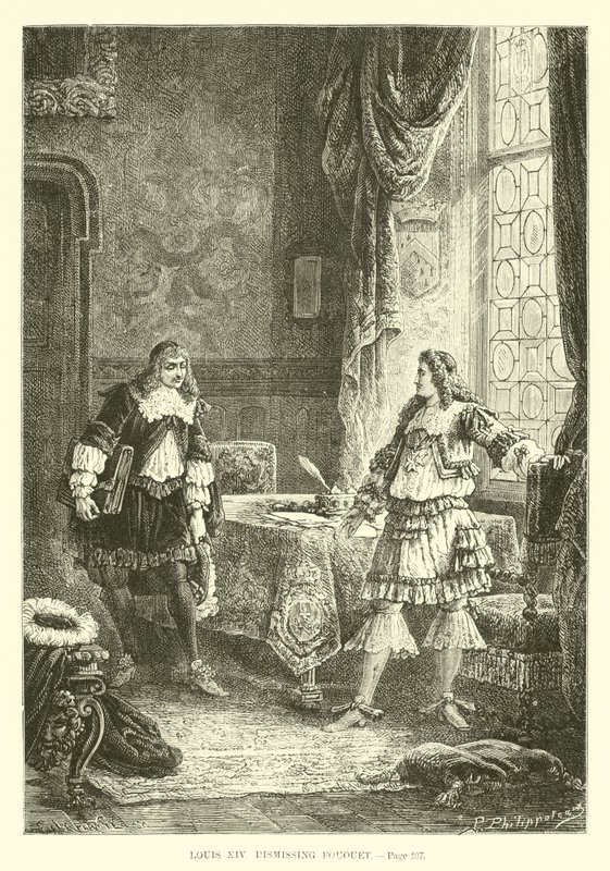 Louis XIV demitindo Fouquet de French School