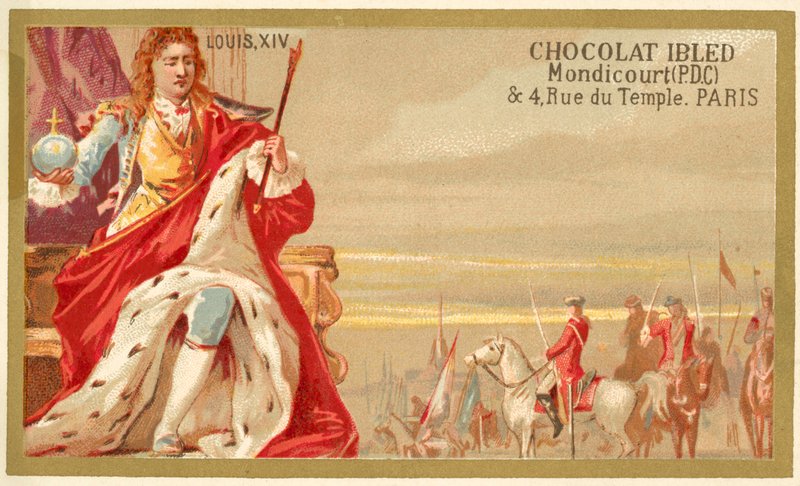 Luís XIV da França (chromolitho) de French School