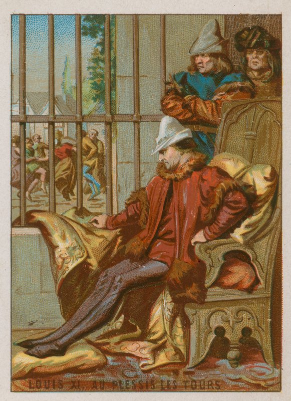 Louis XI em Plessis The Towers de French School