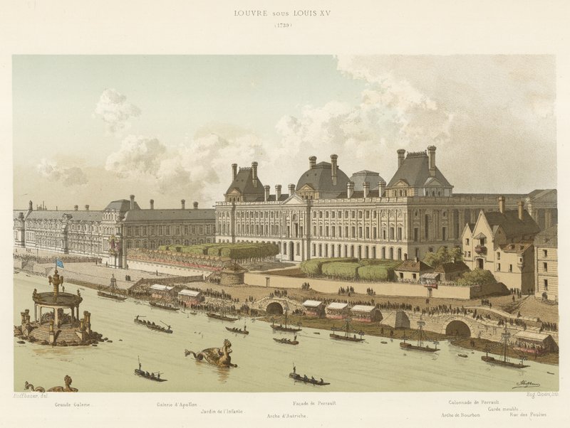 Louvre sob Luís XV, 1739 de French School