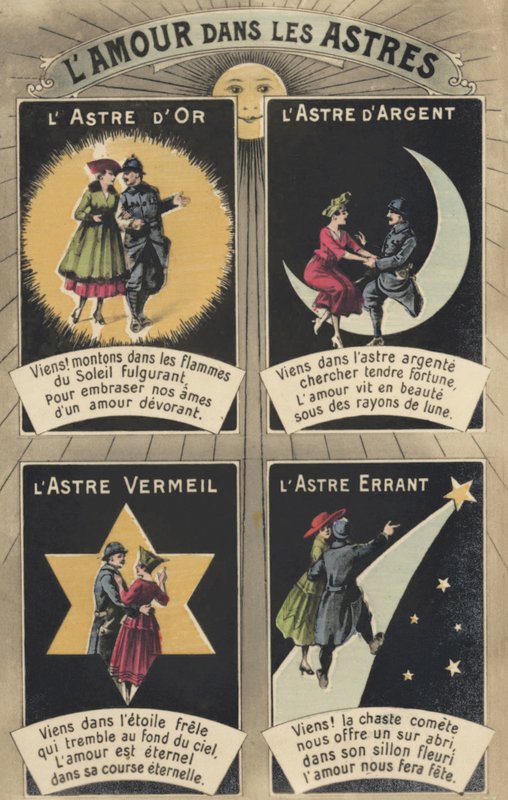 Amor nas estrelas (cor litho) de French School