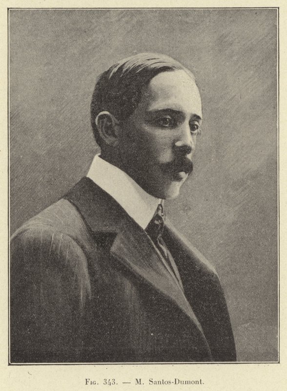 M Santos-Dumont (gravura) de French School