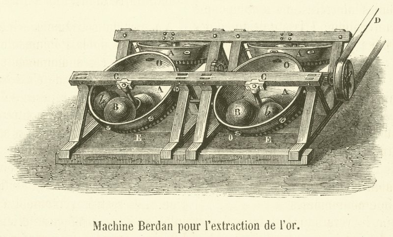 Gravadora de ouro Berdan de French School