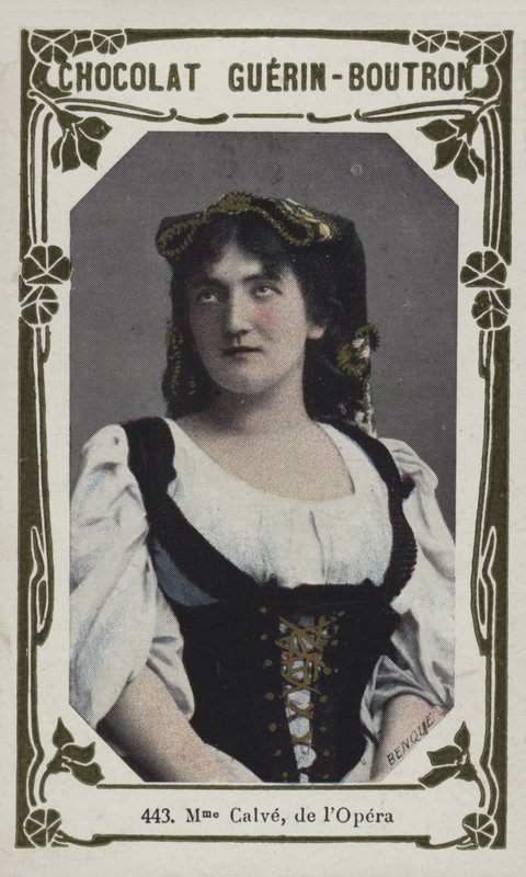 Madame Calve, de lOpera (foto colorida) de French School
