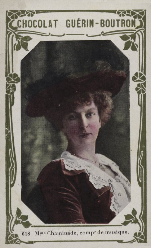 Madame Chaminade, compositora musical (foto colorida) de French School