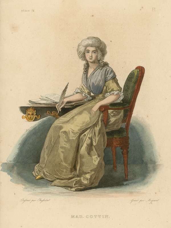 Madame Cottin (gravura colorida) de French School