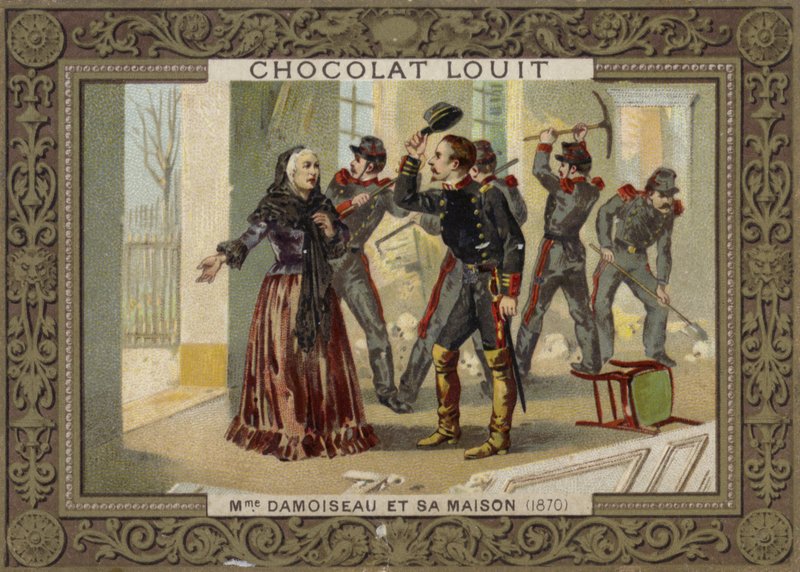 Madame Damoiseau e sua casa, 1870 de French School