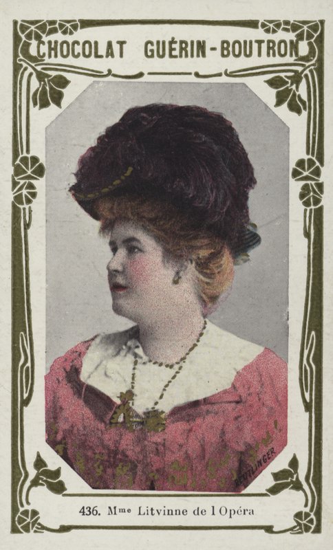 Madame Litvinne, da Opera (foto colorida) de French School