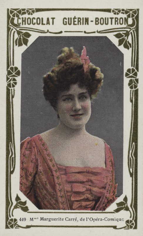 Sra. Marguerite Carre, da Opera-Comique (foto colorida) de French School