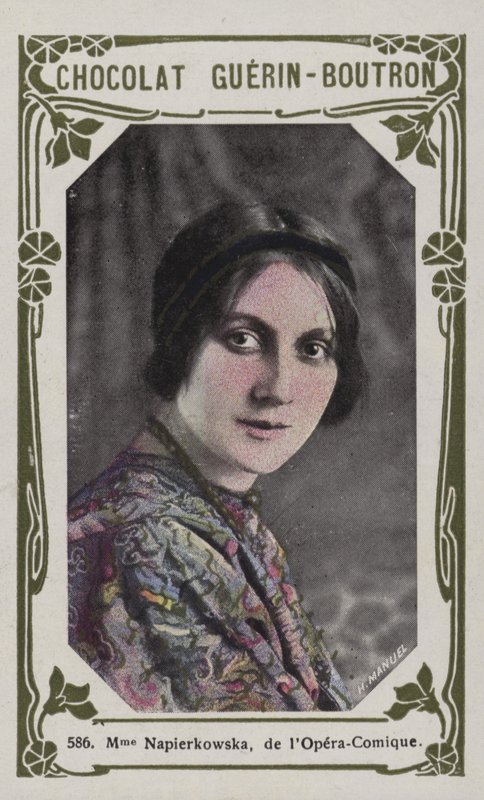 Ms. Napierkowska, da Opera-Comique (foto colorida) de French School
