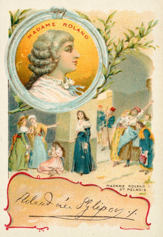 Madame Roland, Revolucionária Francesa (chromolitho) de French School