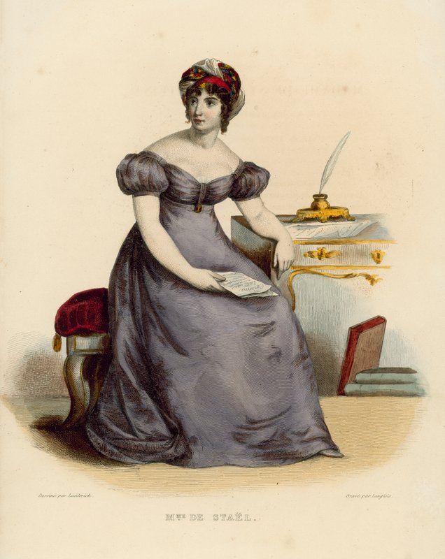 Madame de Stael (gravura colorida) de French School