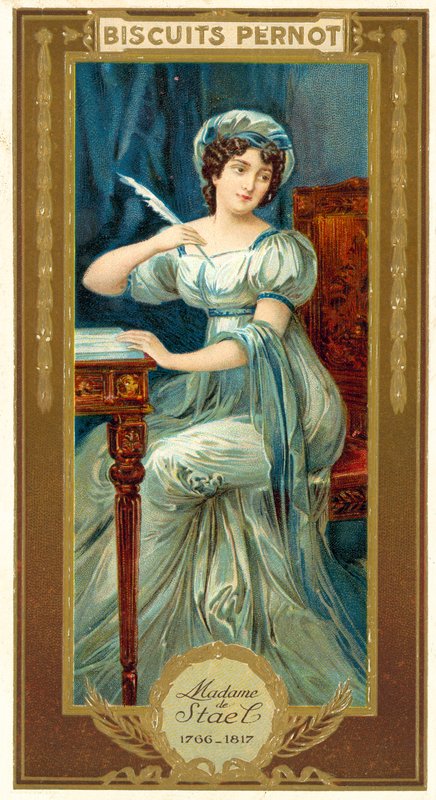 Madame de Stael, escritora francesa (chromolitho) de French School