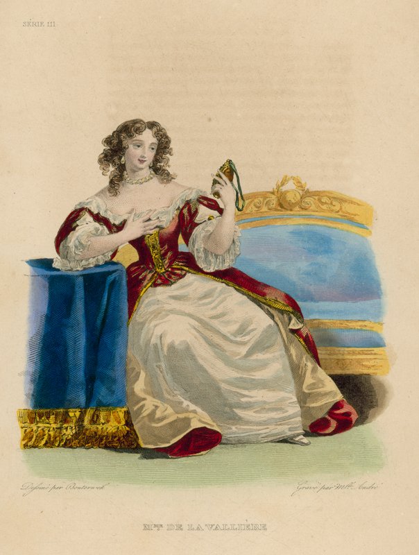 Madame de la Valliere (gravura a cores) de French School