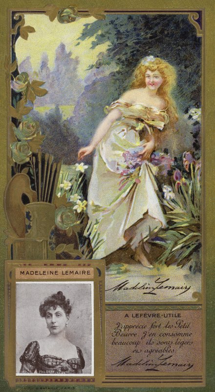 Madeleine Lemaire, pintora francesa (cromolitografia) de French School