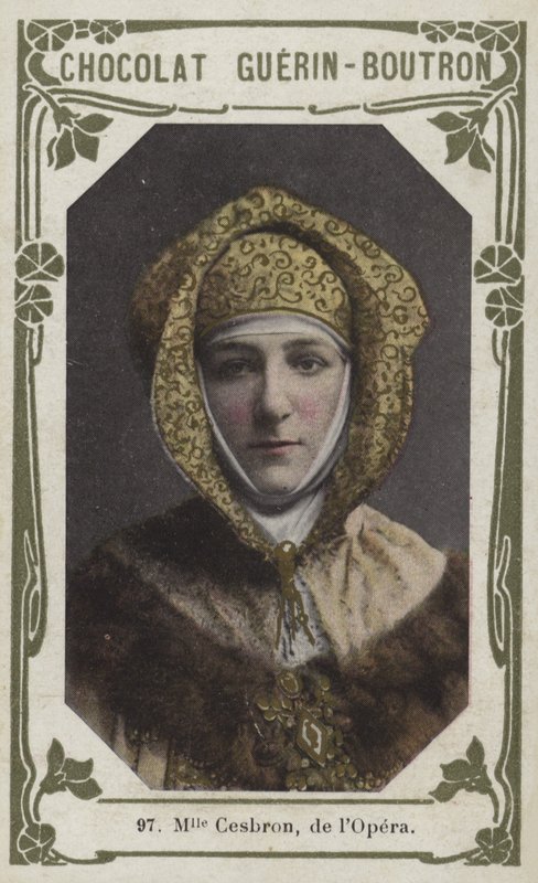 Mademoiselle Cesbron, de lOpera (foto colorida) de French School