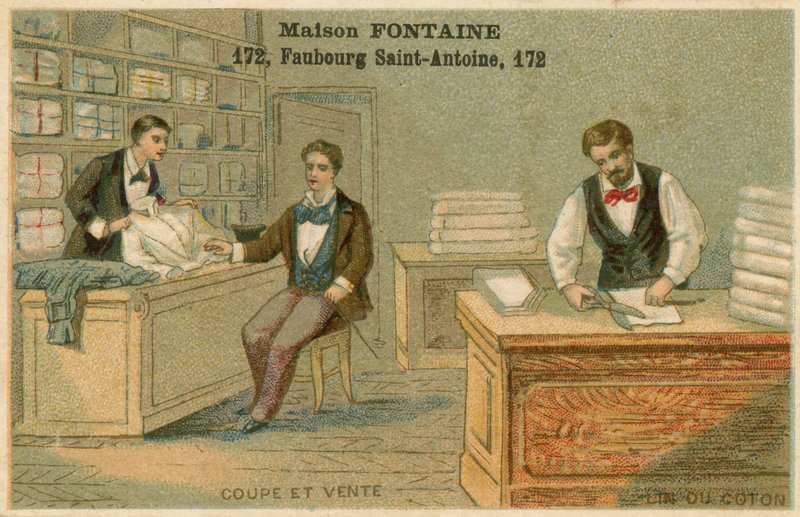 Cartão de comércio de fonte de casa de French School