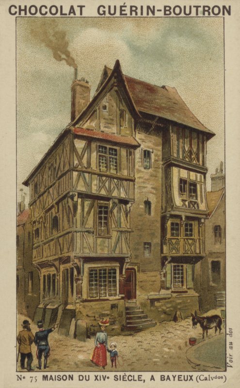 Casa do século XIV, em Bayeux, Calvados de French School