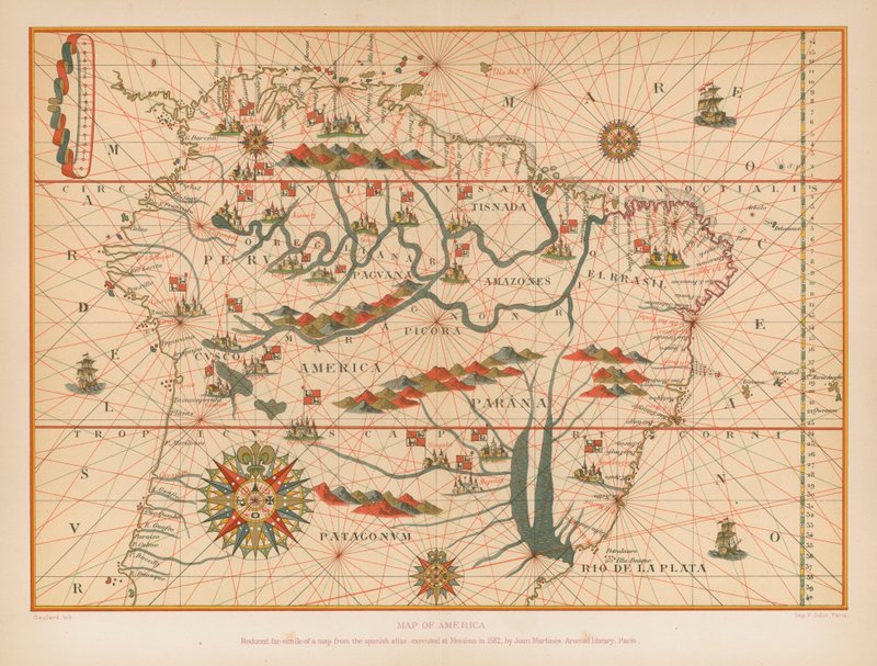 Mapa da América de French School