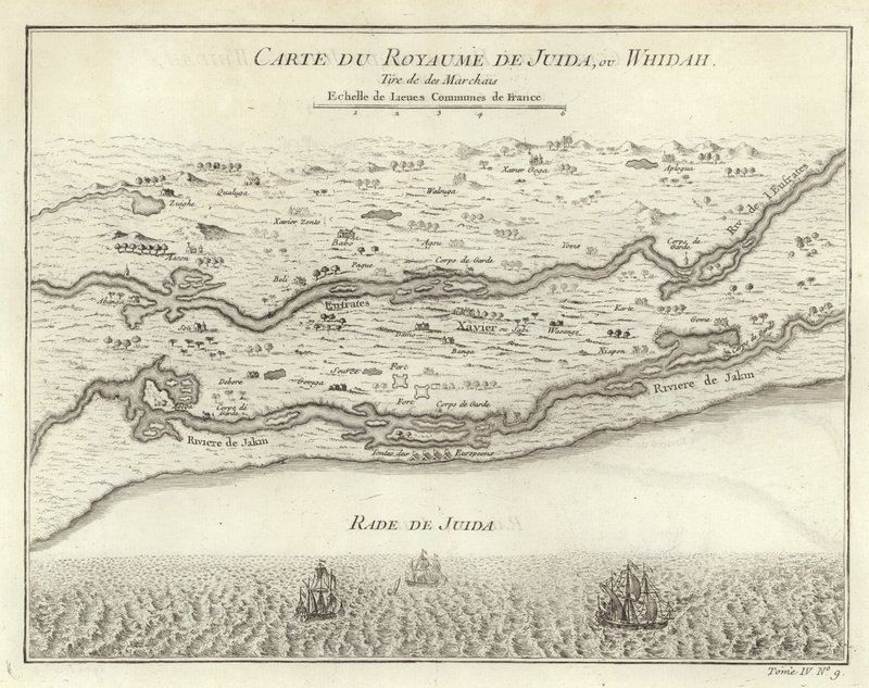Mapa do Reino de Juida ou Whidah de French School