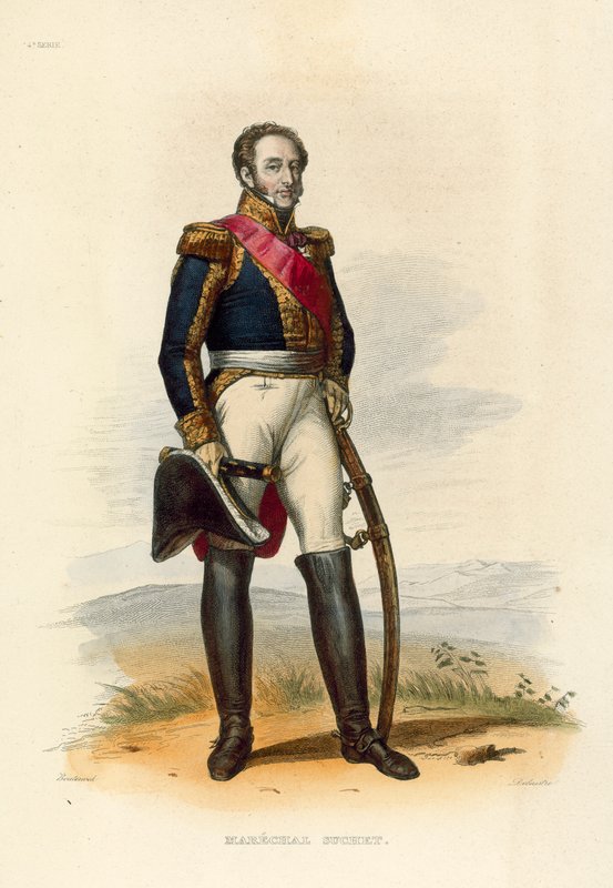 Marechal Suchet (gravura colorida) de French School
