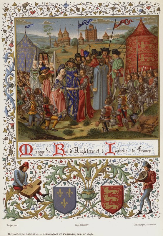 Casamento do Rei de Inglaterra e Isabella de França (chromolitho) de French School