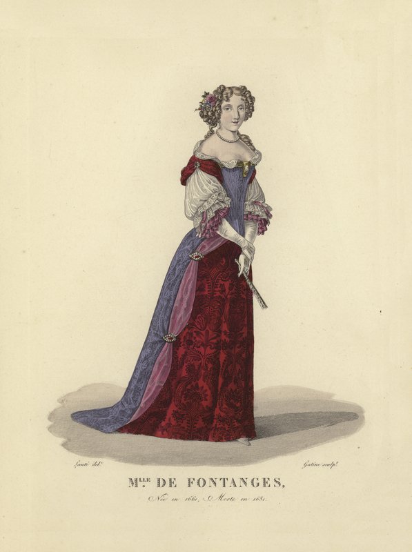 Marie Angelique de Scorailles, duquesa de Fontanges, amante do rei Luís XIV da França de French School