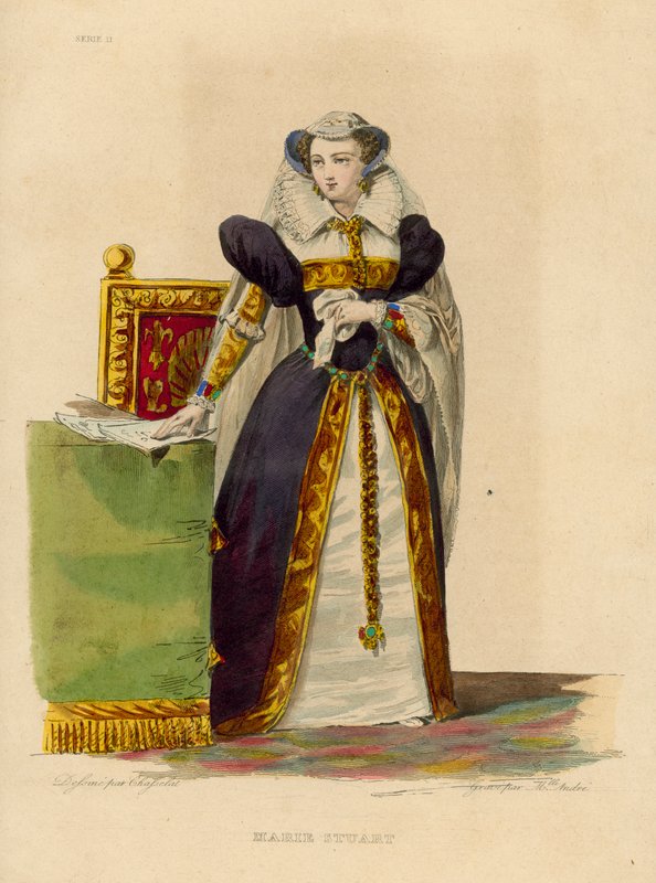 Marie Stuart (gravura a cores) de French School