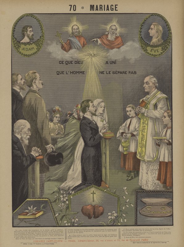 Casamento (cor litho) de French School