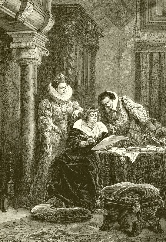 Maria de Médicis, Concini e Leonara Galigai de French School