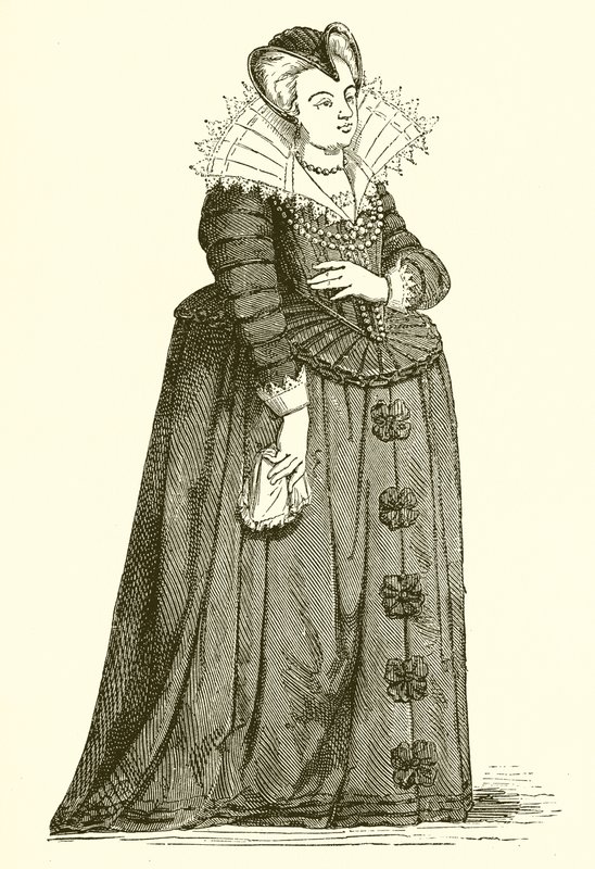 Maria de Médicis como viúva de French School