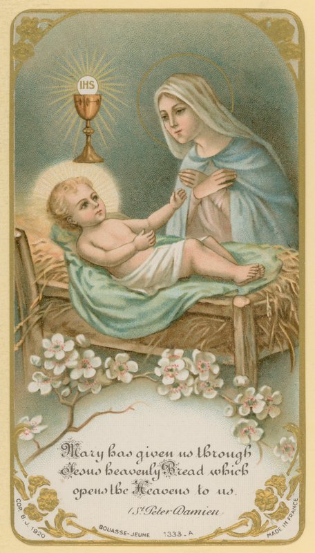 Maria nos deu através do Pão celestial de Jesus que nos abre os céus de French School