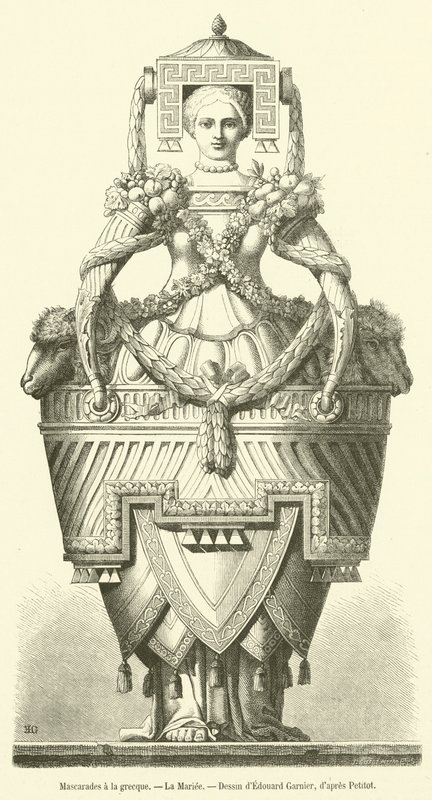 Mascaradas gregas, La Mariee (gravura) de French School