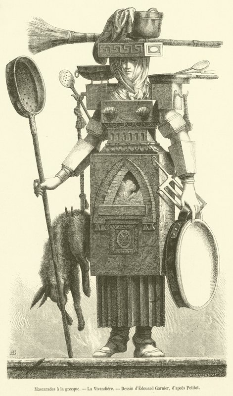 Mascaradas gregas, La Vivandiere (gravura) de French School