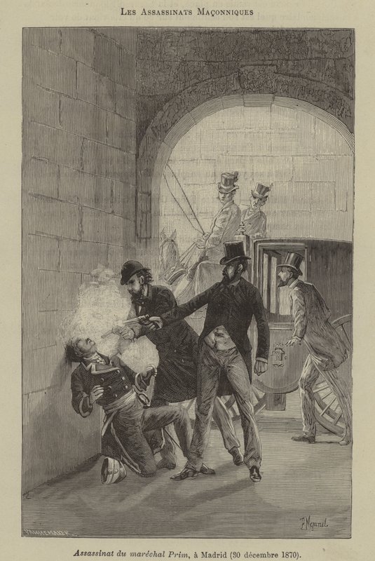 Assassinatos maçónicos (gravura) de French School