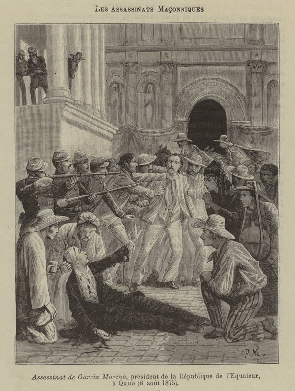 Assassinatos maçónicos (gravura) de French School