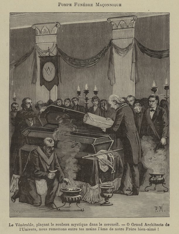 Funeral maçônico (gravura) de French School