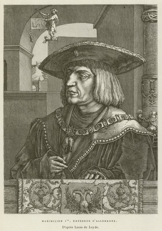 Maximiliano I, Imperador da Alemanha (gravura) de French School