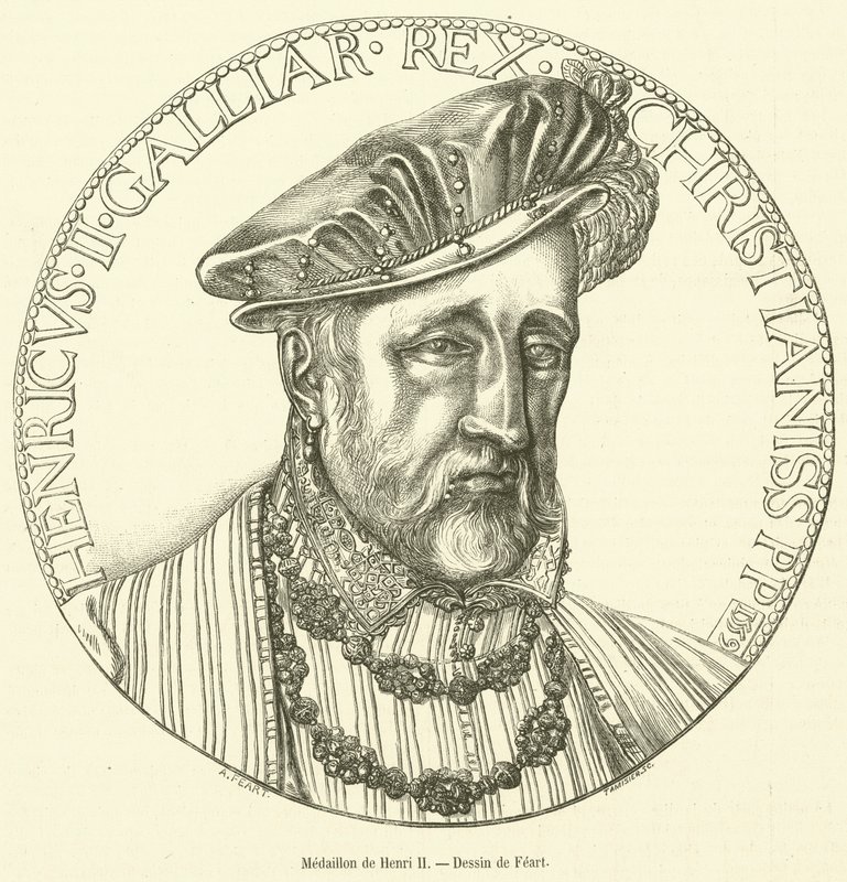 Medalhão de Henrique II (gravura) de French School