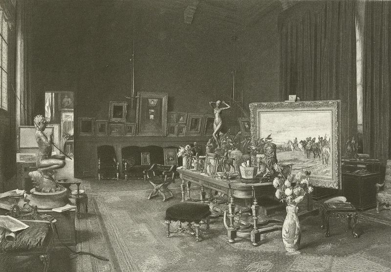 Meissoniers Atelier (gravura) de French School