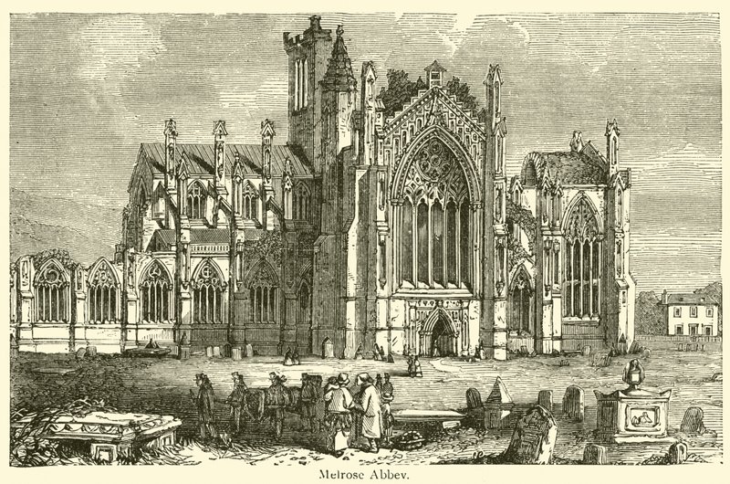 Abadia de Melrose (gravura) de French School