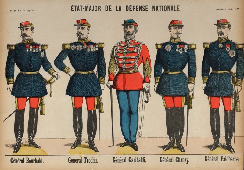 Membros do Estado-Maior do Exército Francês durante a Guerra Franco-Prussiana de French School