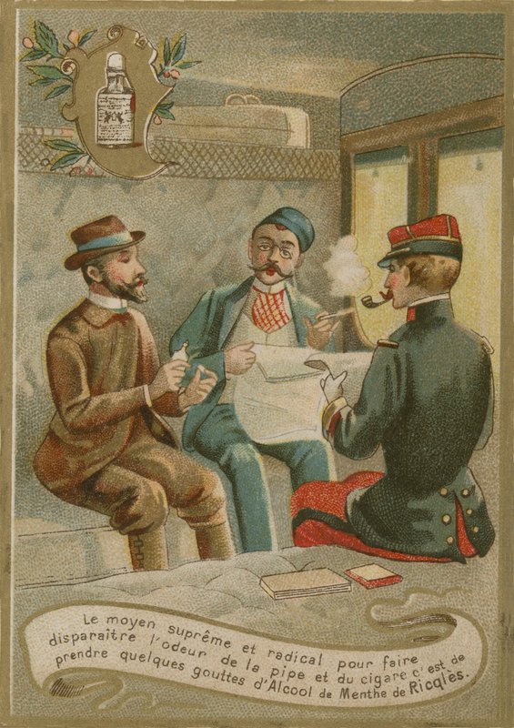 Menta de Ricqles, cartão de comércio de French School
