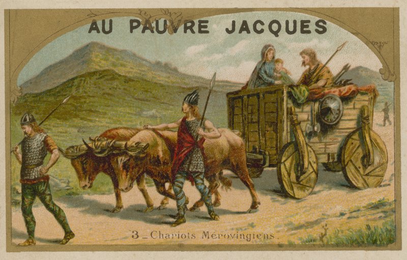 Carro de boi merovíngio de French School