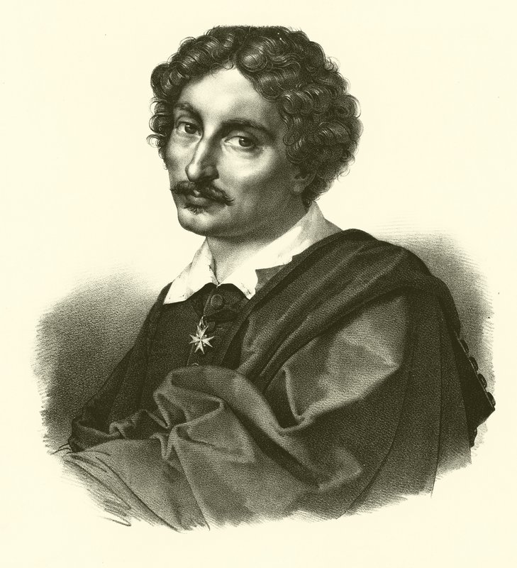 Michelangelo Merisi da Caravaggio, retrato (gravura) de French School