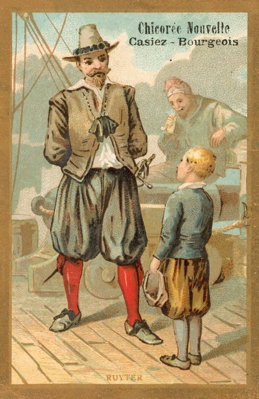 Michiel de Ruyter, almirante holandês (chromolitho) de French School
