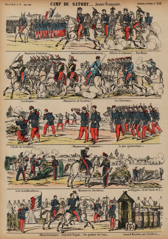 Acampamento militar do Exército Francês em Satory, França de French School